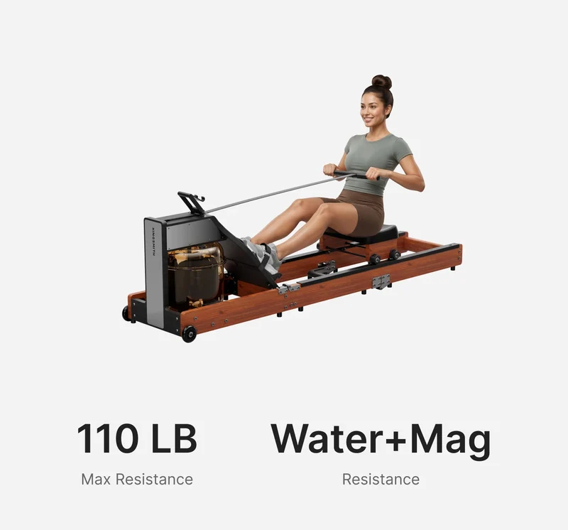 Movaped WM10 tri fold water rowing machine for full body home workout