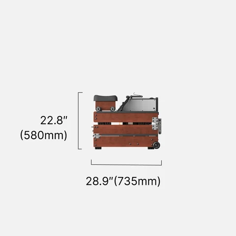 Movaped WM10 rowing machine folded dimensions compact storage size