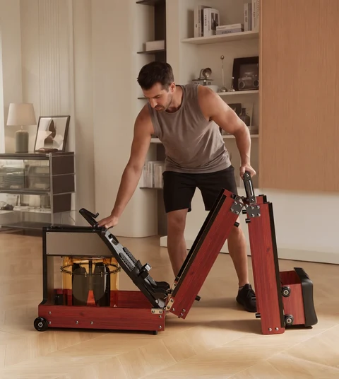 Movaped WM10 trifold rower quick and easy unfolding setup for home workouts